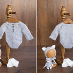 Newborn Animal Hat with Toy, Newborn Knitted Outfit, Newborn Animal Outfit, Newborn Photography Props, Newborn Giraffe Outfit, Newborn Panda