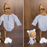 Newborn Animal Hat with Toy, Newborn Knitted Outfit, Newborn Animal Outfit, Newborn Photography Props, Newborn Giraffe Outfit, Newborn Panda