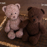 Boucle Knitted Teddy Bear Toy for Newborn Photography Prop, Newborn Knitted Teddy Bear Toy, Big Teddy Bear Toy for Baby, Newborn Bear Props