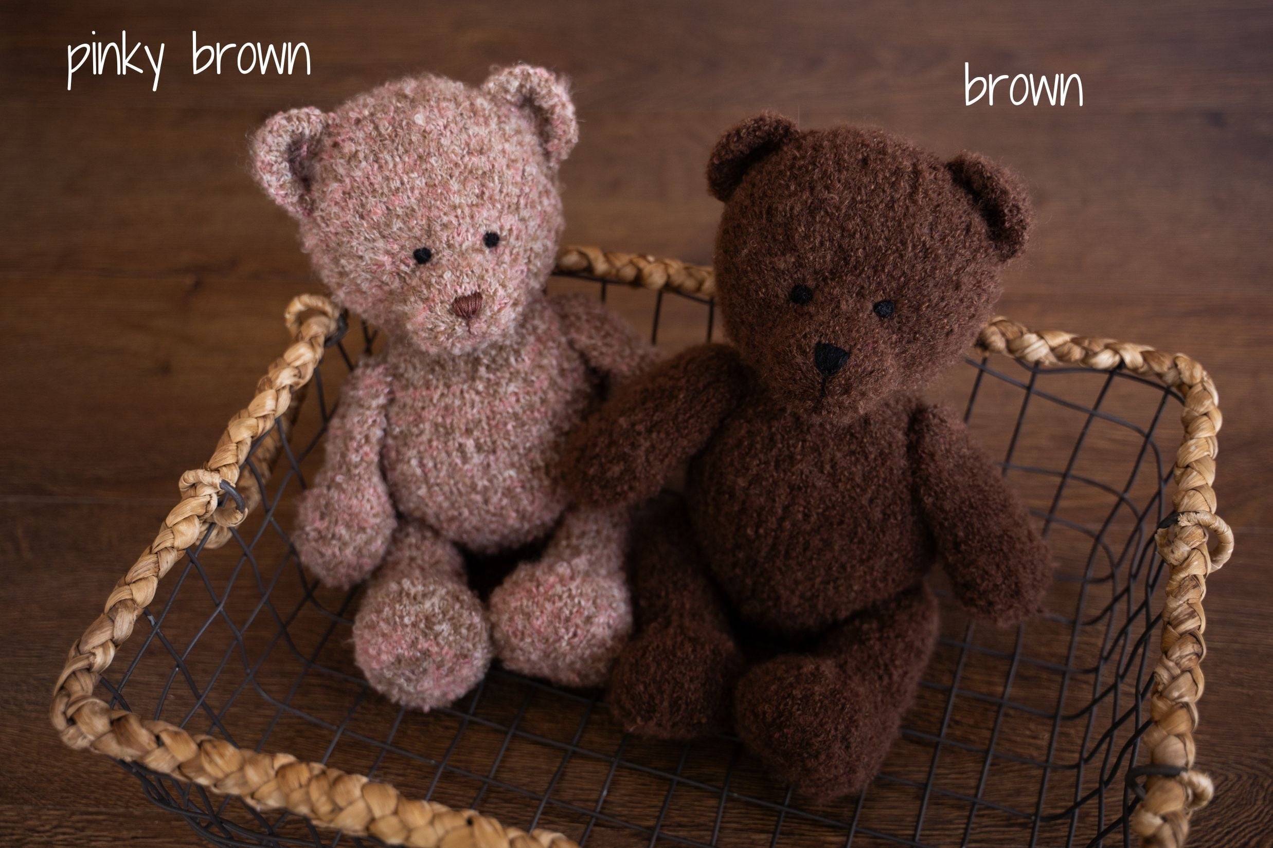 Boucle Knitted Teddy Bear Toy for Newborn Photography Prop, Newborn Knitted Teddy Bear Toy, Big Teddy Bear Toy for Baby, Newborn Bear Props