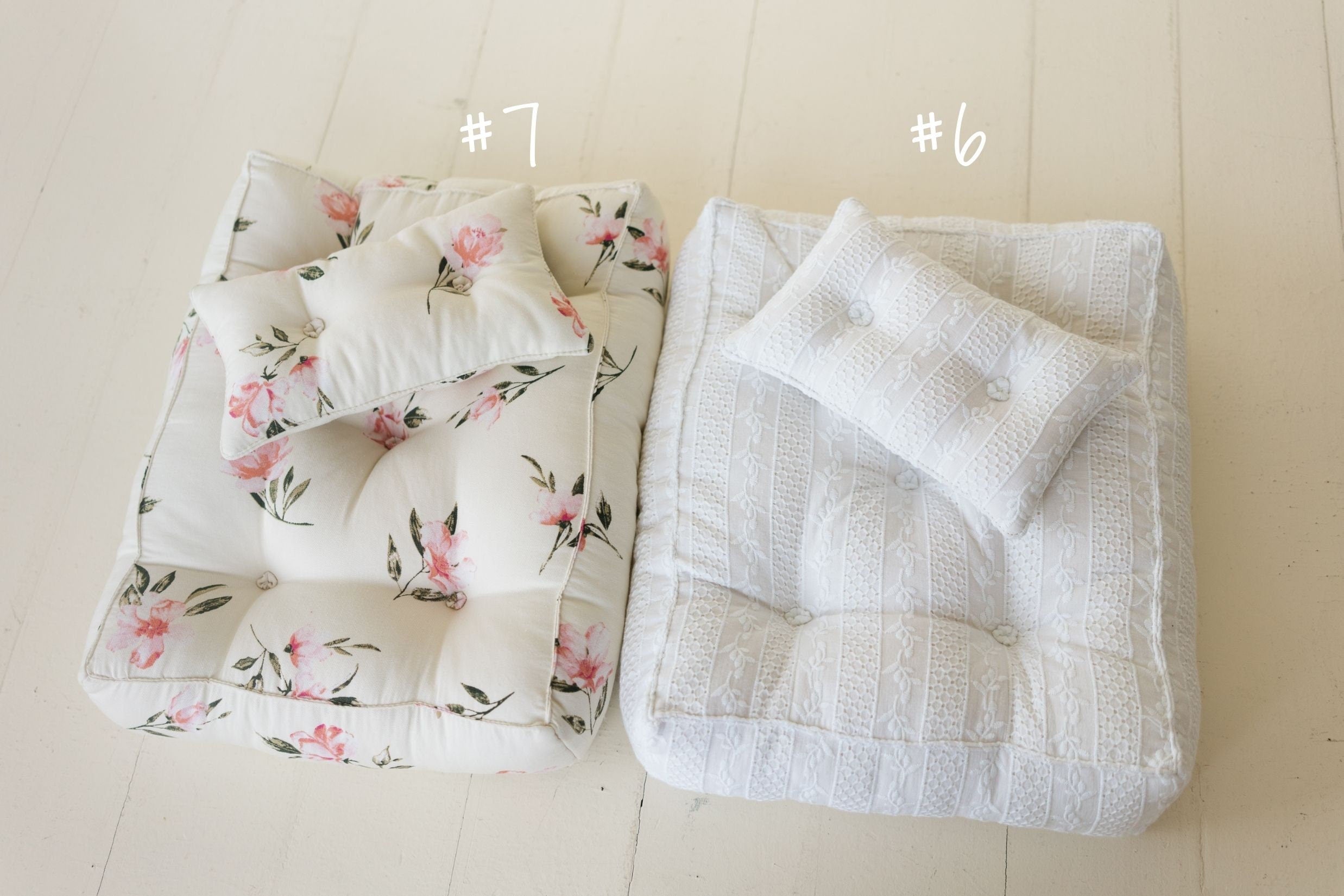 Newborn Photo Posing Bed and Pillow, Newborn Floor Poser Pillow, Newborn Photo Bedding Prop, Newborn Photography Prop, Newborn Posing Pillow