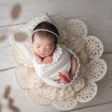 Newborn Macrame Basket in Boho Style Decor, Newborn Crochet Bowl, Newborn Photography Prop Boho, Newborn Basket Prop, Macrame Photo Prop