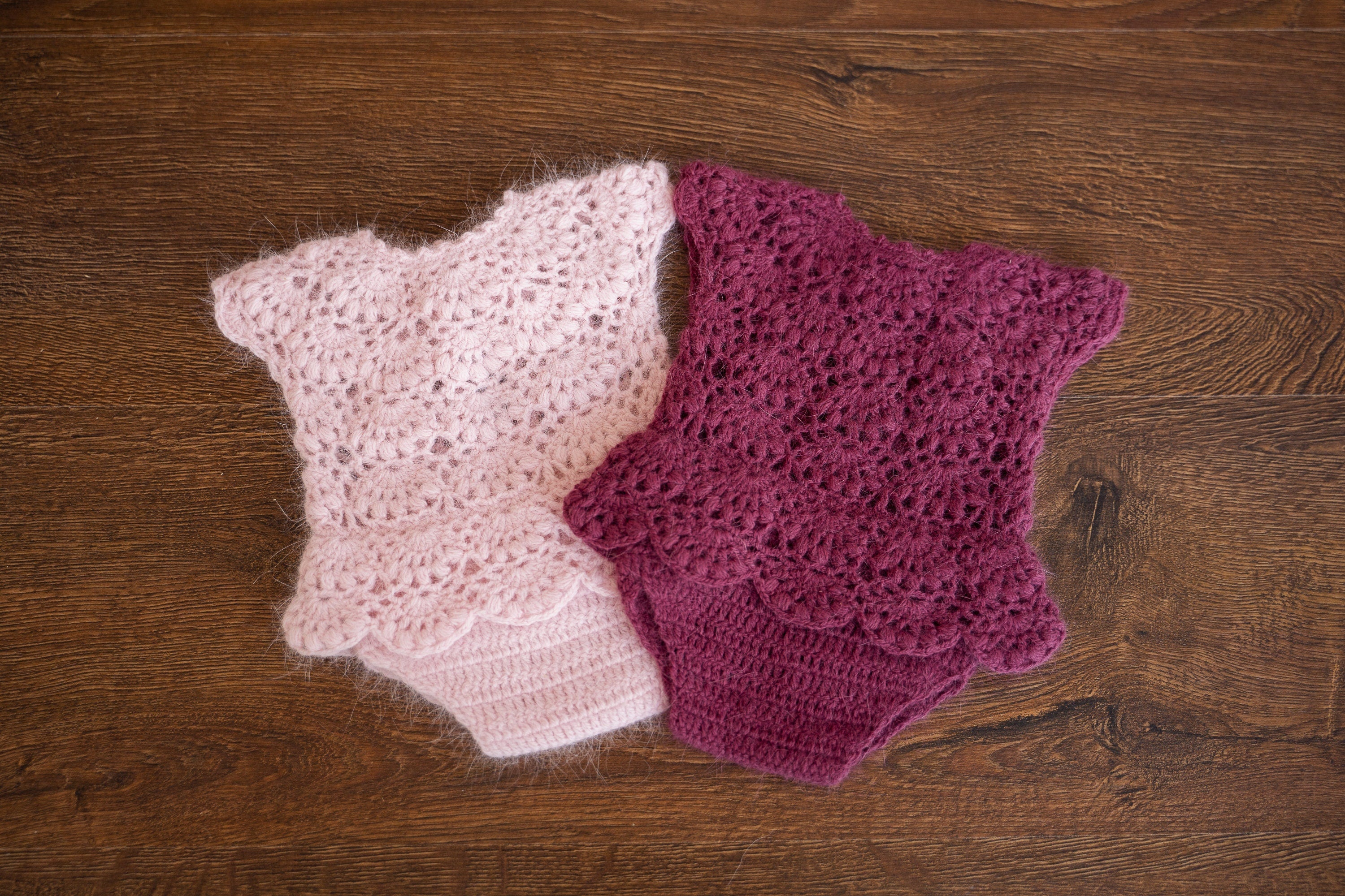 Newborn Knitted Girl Romper, Newborn Girl Bonnet, Newborn Romper Girl, Newborn Girl Outfit,Newborn Photography Props,Newborn Photo Props Set