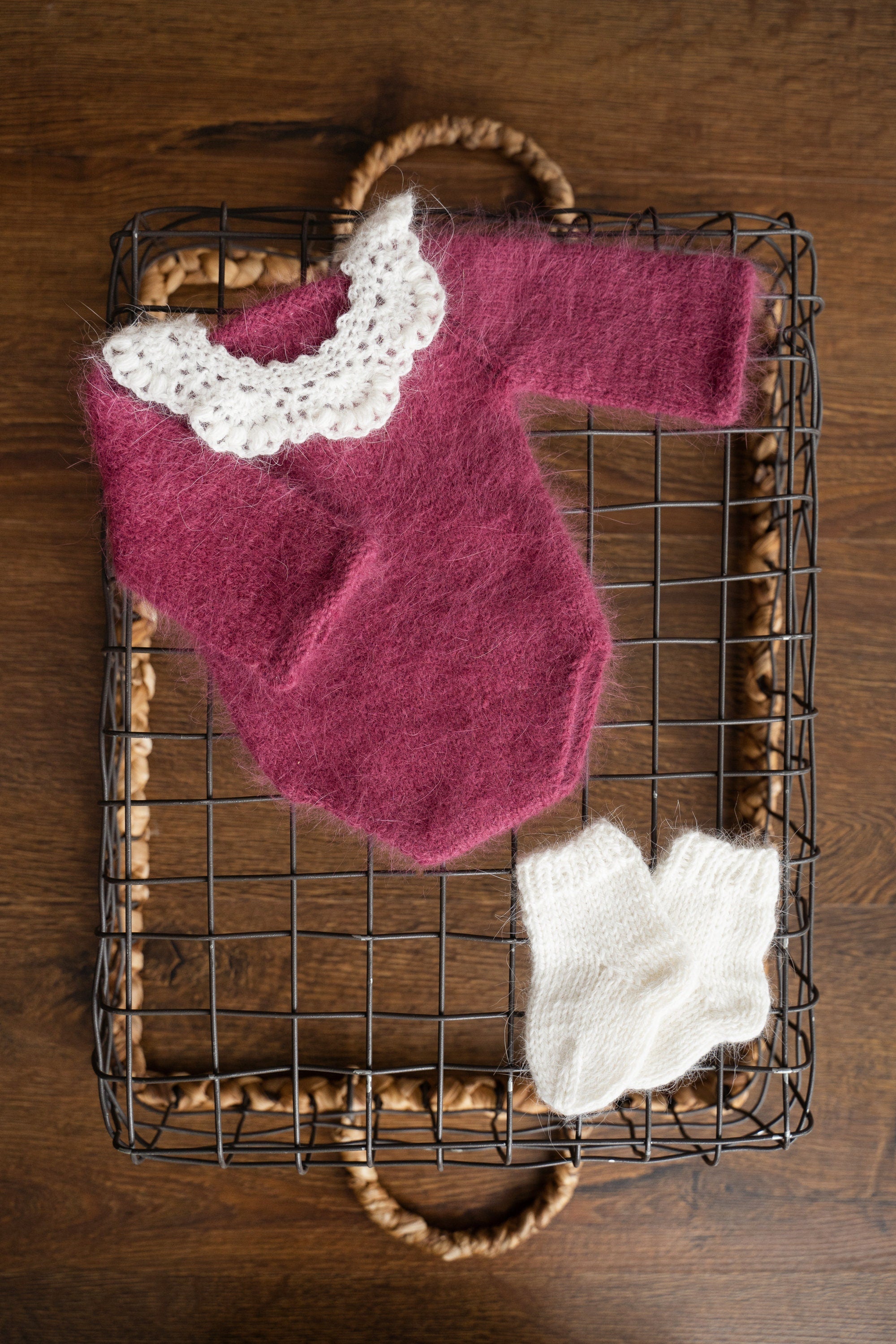 Baby Knitted Collar for Girl, Baby Girl Crochet Collars, Newborn Girl Outfit, Newborn Photography Props, Newborn Collar Accesories