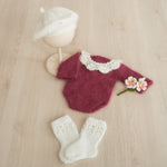 Baby Knitted Collar for Girl, Baby Girl Crochet Collars, Newborn Girl Outfit, Newborn Photography Props, Newborn Collar Accesories