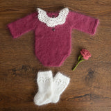 Baby Knitted Collar for Girl, Baby Girl Crochet Collars, Newborn Girl Outfit, Newborn Photography Props, Newborn Collar Accesories