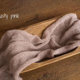 Soft mohair newborn wrap and bonnet – cozy and stretchy photo set