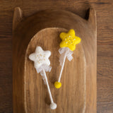 Felted Wool Baby Magic Wand, Newborn Fairy Wand, Newborn Felted Wool Props, Felt Star Magic Wand for Newborn Photography Props, Wizard Wand