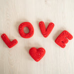 Felted Wool Alphabet Letters for Personalised Decoration, Love Word Felted Letters, Newborn Felted Wool Props, Newborn Photography Props