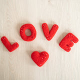 Felted Wool Alphabet Letters for Personalised Decoration, Love Word Felted Letters, Newborn Felted Wool Props, Newborn Photography Props