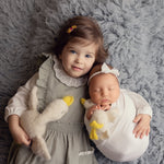 Baby Goose Stuff Animal for Newborn Photography Props, Newborn Knitted Duck Photo Prop, Newborn Goose toy, Baby Comforter Duck toy knitted