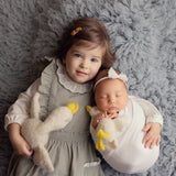 Baby Goose Stuff Animal for Newborn Photography Props, Newborn Knitted Duck Photo Prop, Newborn Goose toy, Baby Comforter Duck toy knitted