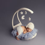 Newborn Moon Basket Photography Props, Newborn Moon Photo Props, Newborn Basket Prop, Newborn Macrame Photo Prop, Newborn Macrame Basket