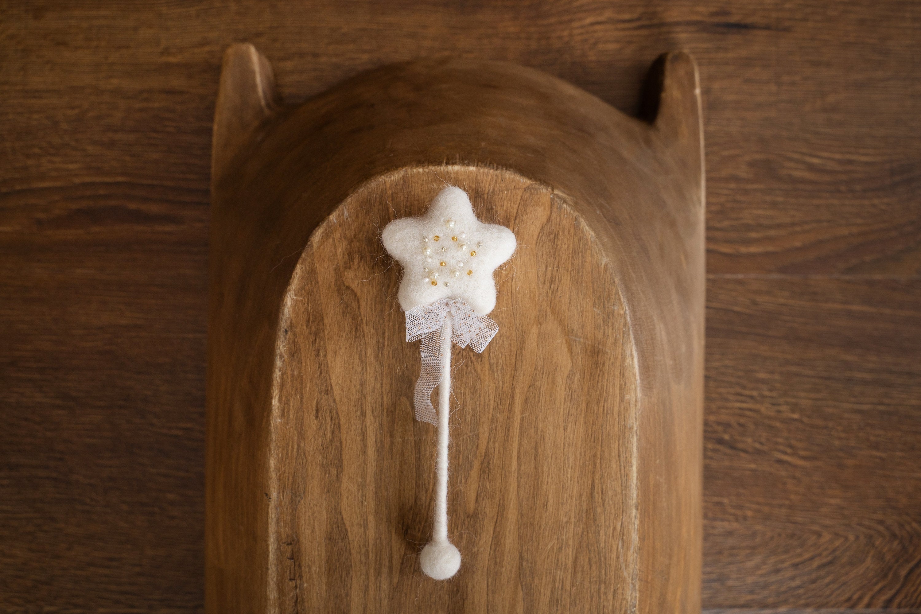 Felted Wool Baby Magic Wand, Newborn Fairy Wand, Newborn Felted Wool Props, Felt Star Magic Wand for Newborn Photography Props, Wizard Wand