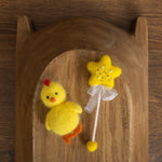 Felted Wool Baby Magic Wand, Newborn Fairy Wand, Newborn Felted Wool Props, Felt Star Magic Wand for Newborn Photography Props, Wizard Wand