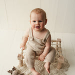 Soft Angora baby overall with matching sleep hat – newborn and sitter photography outfit