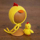 Newborn Chicken Cocoon Photo Props, Newborn Photography props, Chicken Newborn Potato Pouch with Bonnet, Newborn Coming Home Outfit Chicken