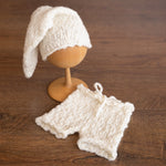 Popcorn Knit Merino Wool Newborn Coming Home Outfit – Knitted Baby Photography Set
