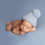 Batik Baby Beanie Hat with Pom Pom, Baby Knitted Hats, Newborn Coming Home Outfit Girl, Newborn Knitted Outfit, Newborn Photography Outfit