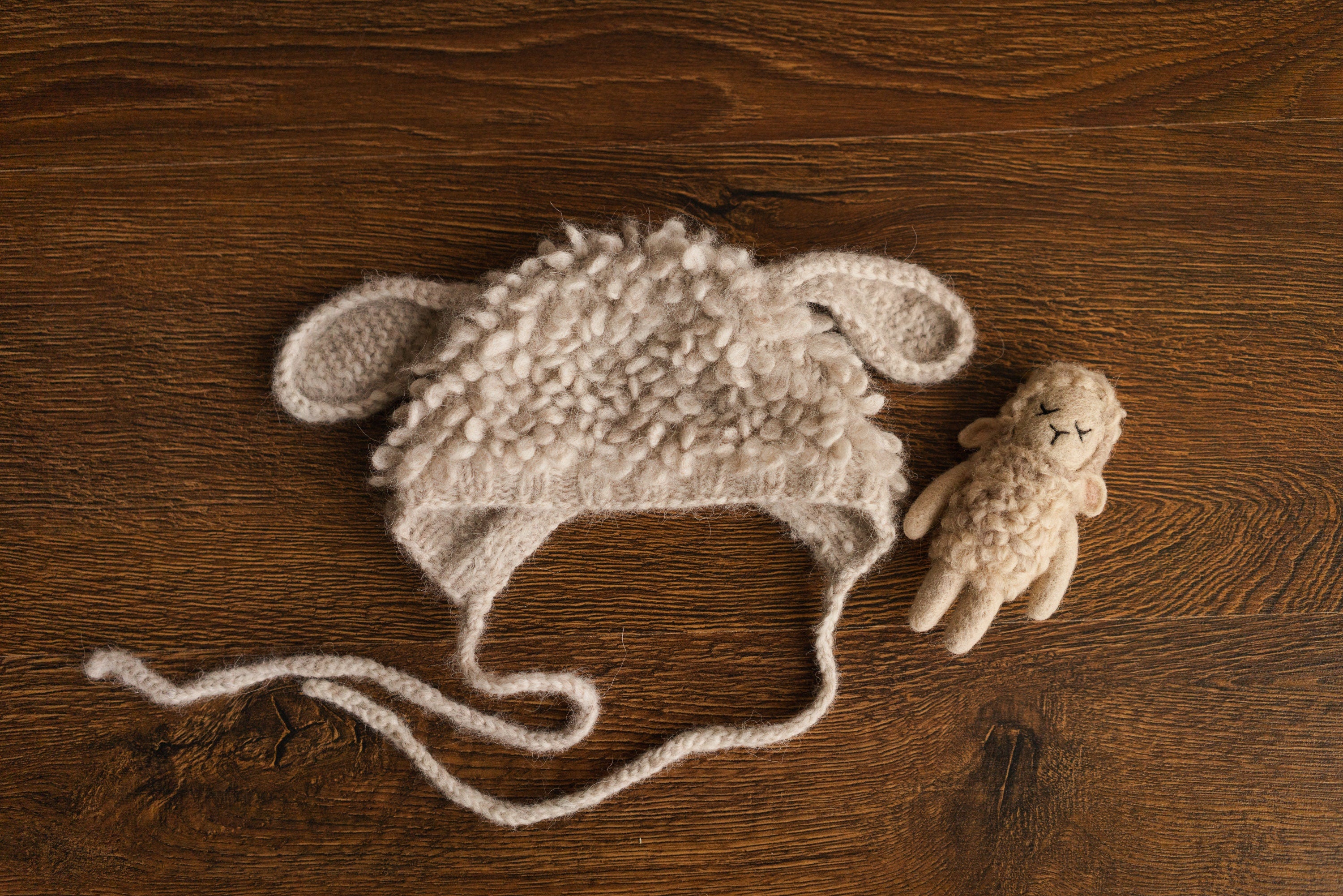 Newborn Sheep Outfit,Newborn Knitted outfit,Newborn Photography prop,Newborn Felt Sheep Toy,First Birthday Outfit,Newborn Coming Home Outfit