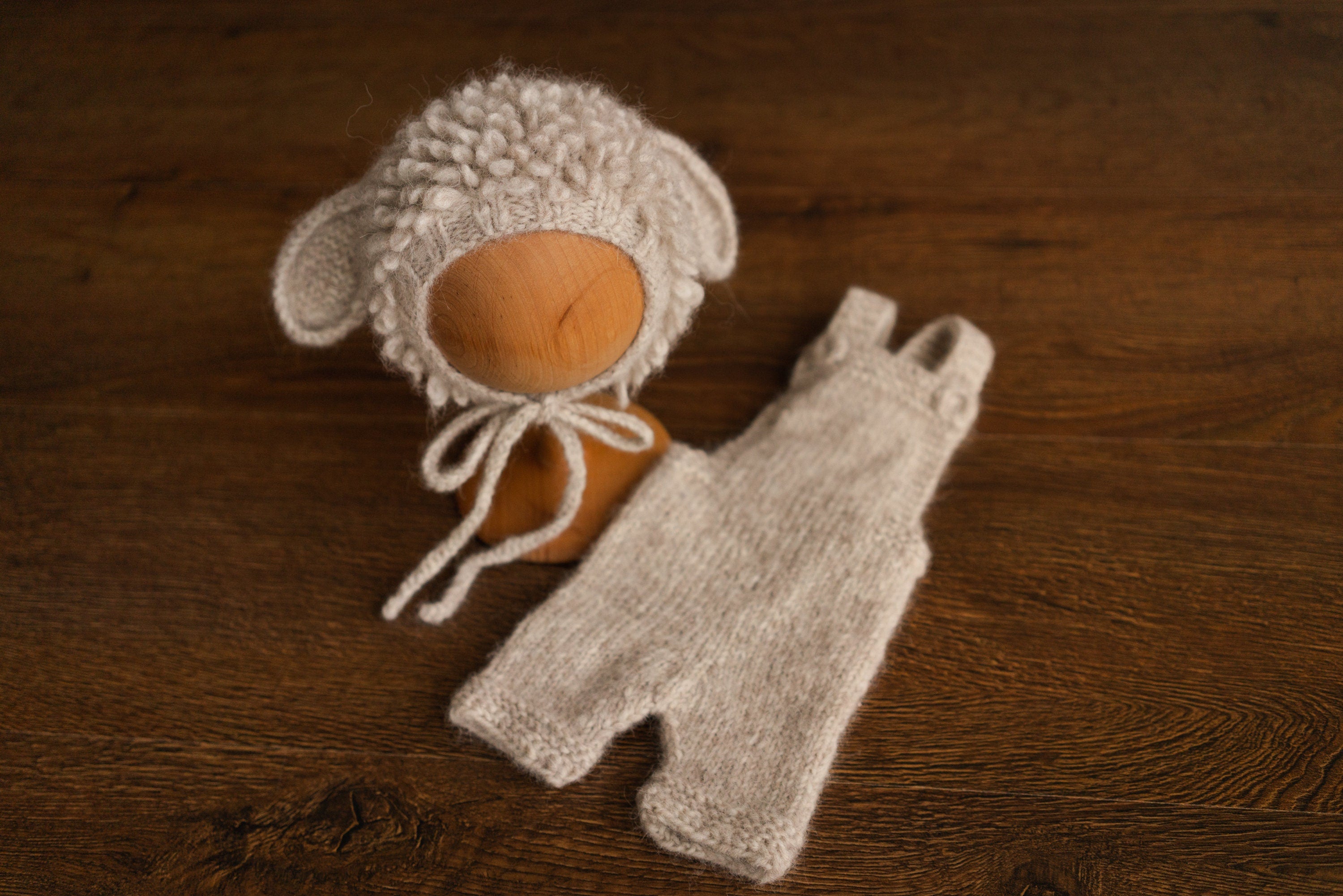 Newborn Sheep Outfit,Newborn Knitted outfit,Newborn Photography prop,Newborn Felt Sheep Toy,First Birthday Outfit,Newborn Coming Home Outfit