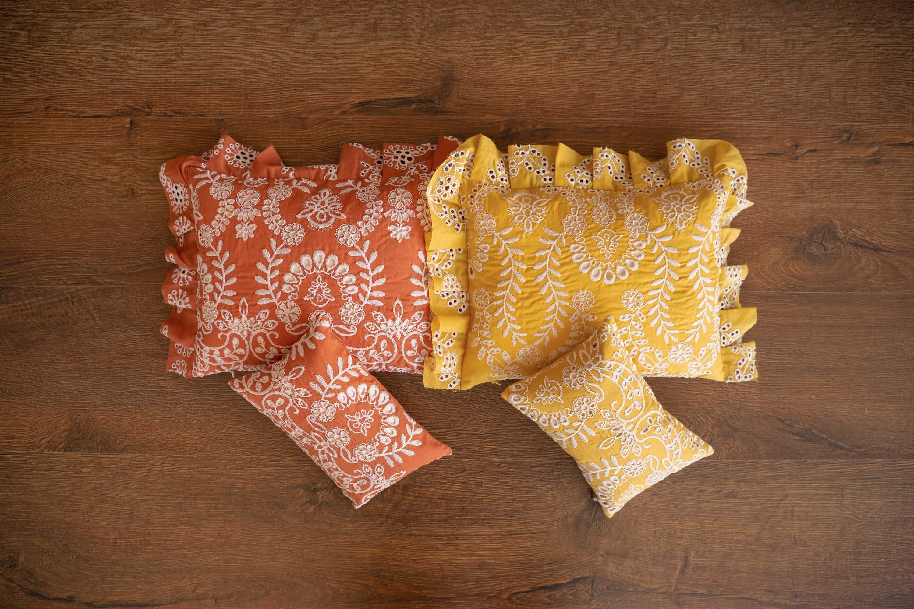 Newborn Photo Pillow with Ruffles in Boho Style, Newborn Large Pillow Photography, Newborn Posing Pillow Photo, Newborn Photography Prop