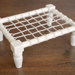 Handcrafted newborn wood rope chair – cozy photography prop