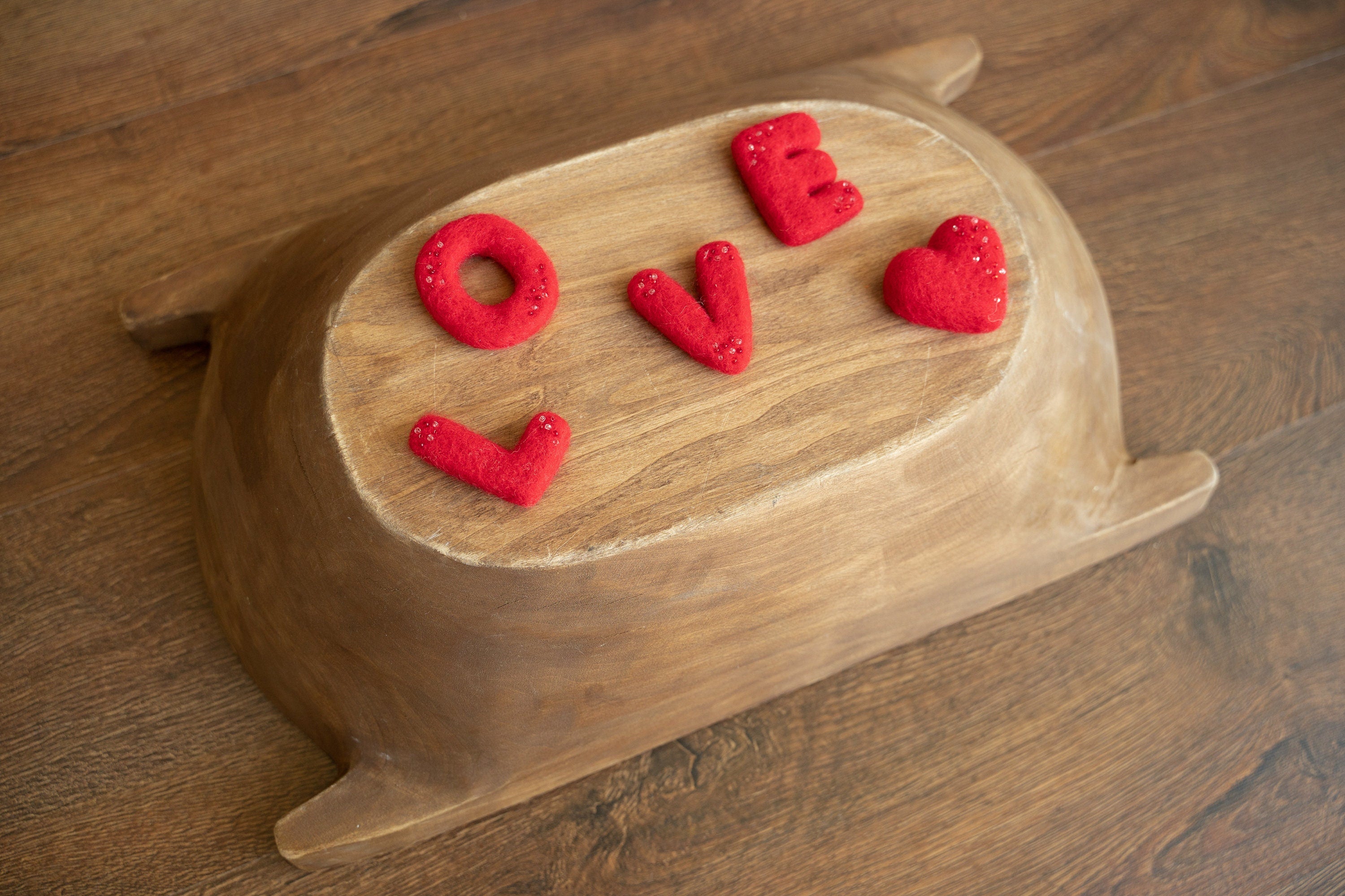 Felted Wool Alphabet Letters for Personalised Decoration, Love Word Felted Letters, Newborn Felted Wool Props, Newborn Photography Props