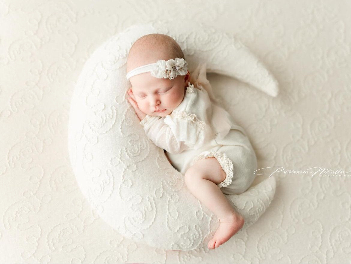 White Newborn Fabric Backdrop, Newborn Posing Pillow, Newborn Posing Fabric Backdrop, Newborn Props for Photography, Newborn Backdrop Fabric
