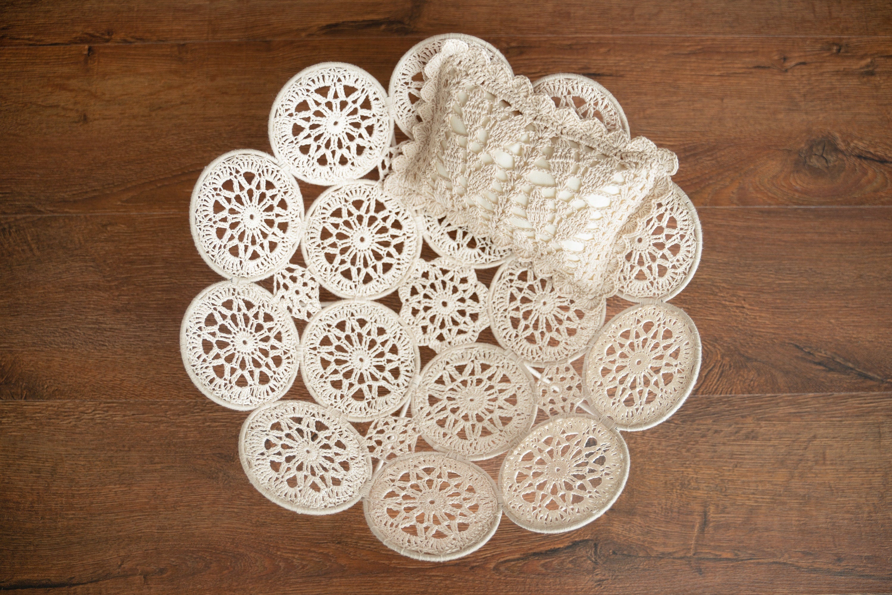 Newborn Macrame Basket in Boho Style Decor, Newborn Crochet Bowl, Newborn Photography Prop Boho, Newborn Basket Prop, Macrame Photo Prop