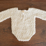 Popcorn Knit Merino Wool Newborn Coming Home Outfit – Knitted Baby Photography Set