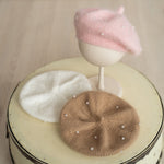 Angora Baby Girl Knit Romper with Wavy Edges – Newborn Photography Outfit & Coming Home Gift, Newborn Knitted Outfit, Newborn Photo Props