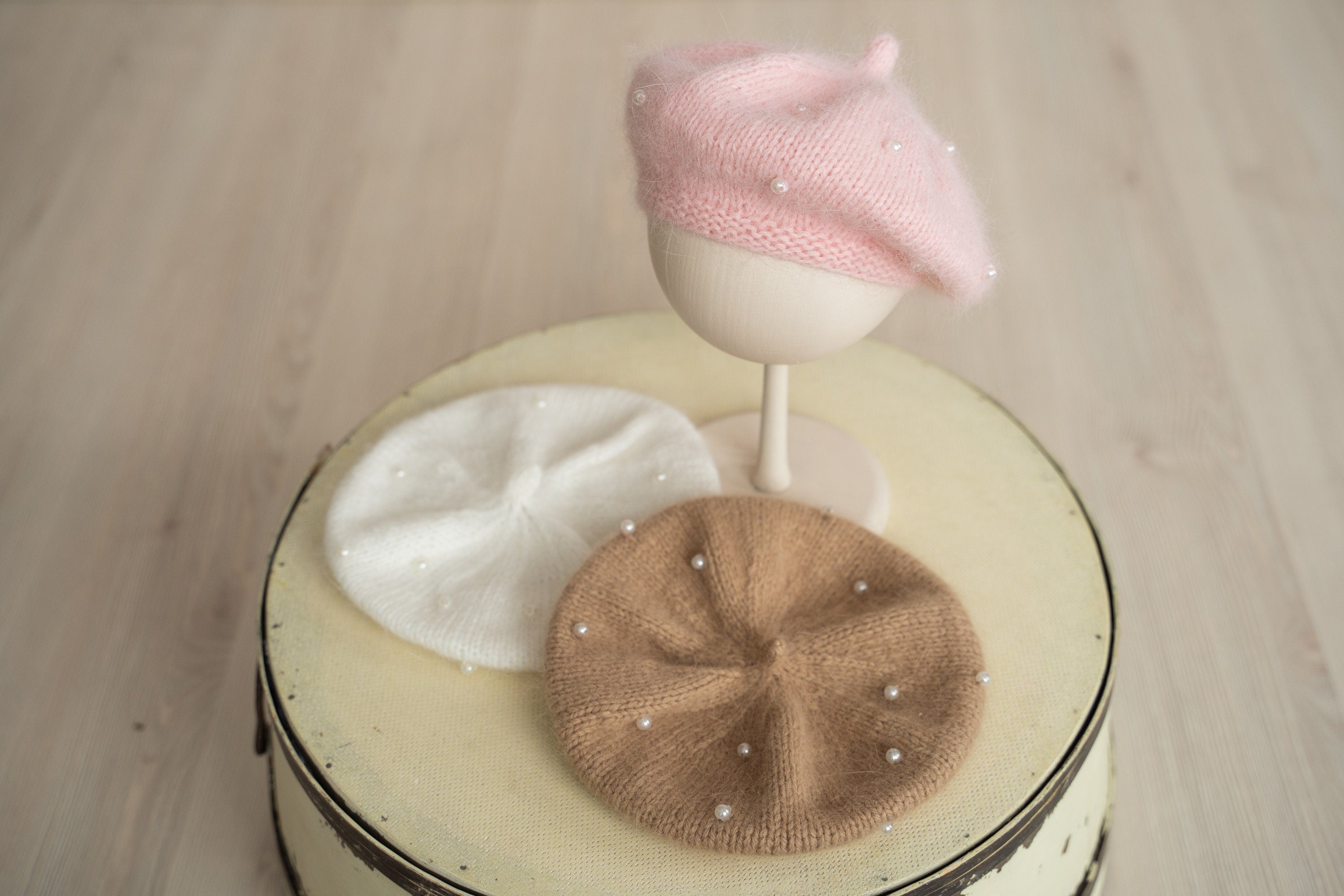 Angora Baby Girl Knit Romper with Wavy Edges – Newborn Photography Outfit & Coming Home Gift, Newborn Knitted Outfit, Newborn Photo Props