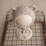 Newborn Knit Bear Hat for Newborn Photography Outfit, Newborn Teddy Bear Hat, Baby Bear Knitting Hat, Newborn Knit Outfit, Baby Shower Gift