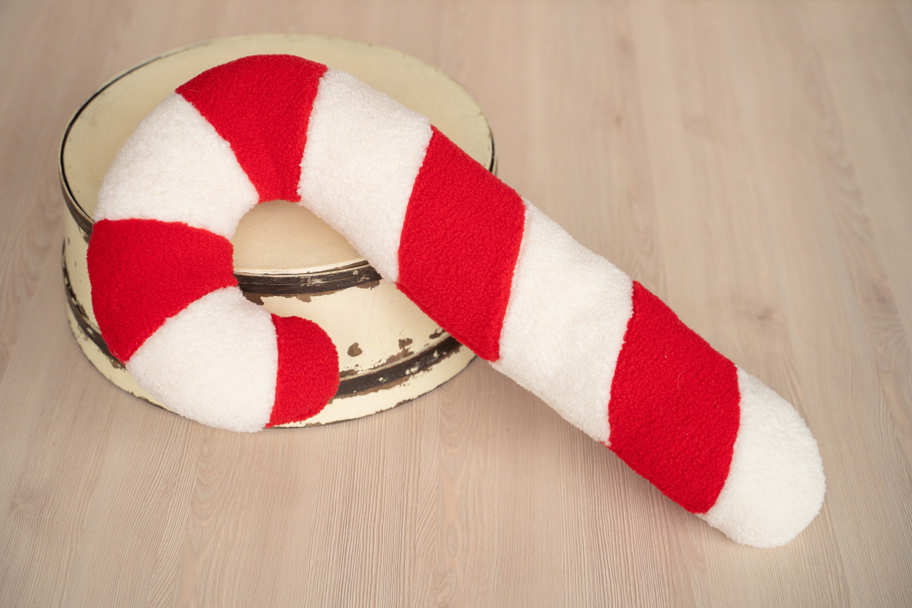 Christmas Candy Cane Pillow for Newborn Photography Props, Newborn Christmas Photo Props, Newborn Posing Pillow, Newborn Lollipop Pillow