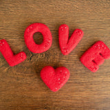 Felted Wool Alphabet Letters for Personalised Decoration, Love Word Felted Letters, Newborn Felted Wool Props, Newborn Photography Props