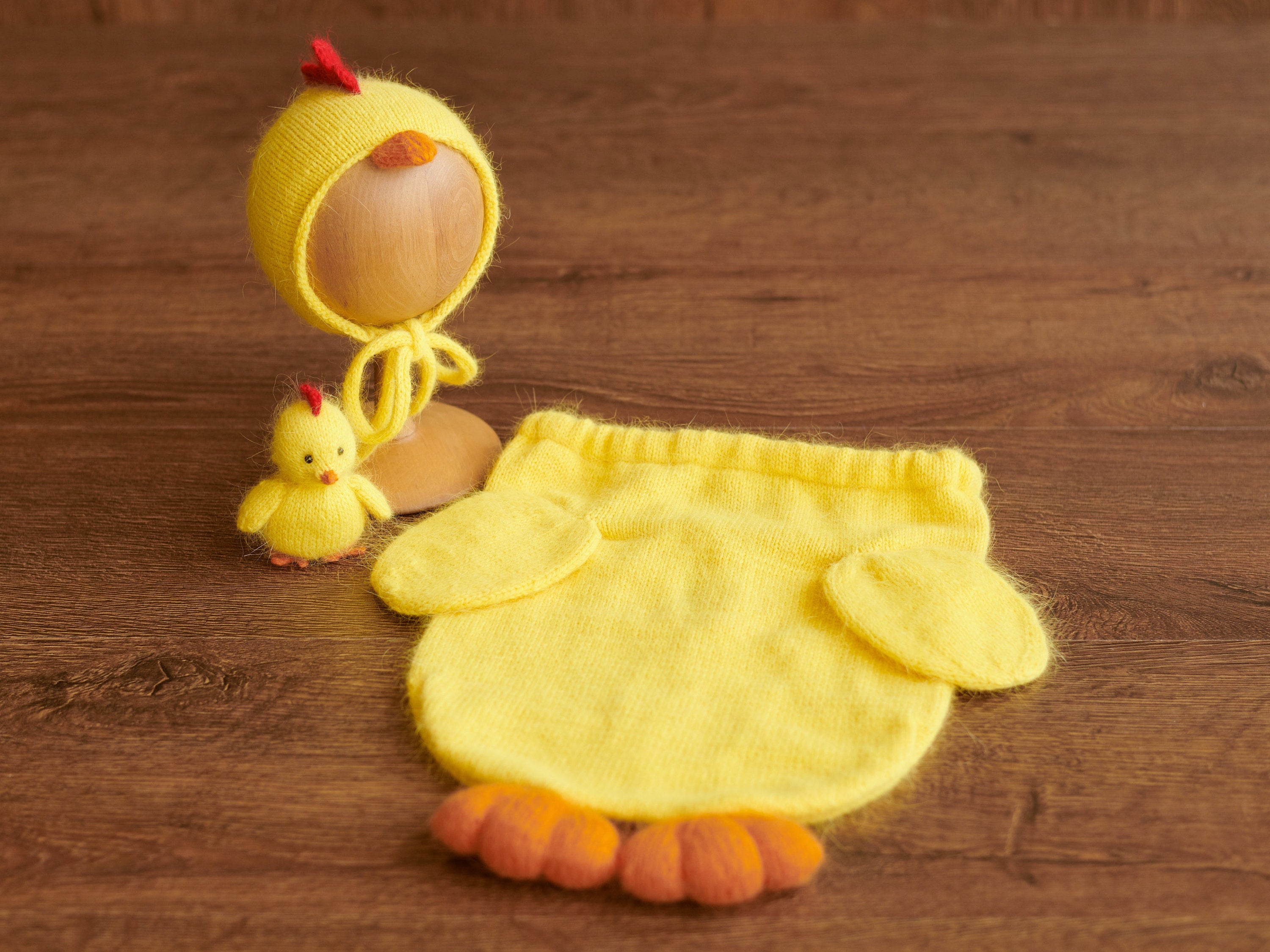 Newborn Chicken Cocoon Photo Props, Newborn Photography props, Chicken Newborn Potato Pouch with Bonnet, Newborn Coming Home Outfit Chicken
