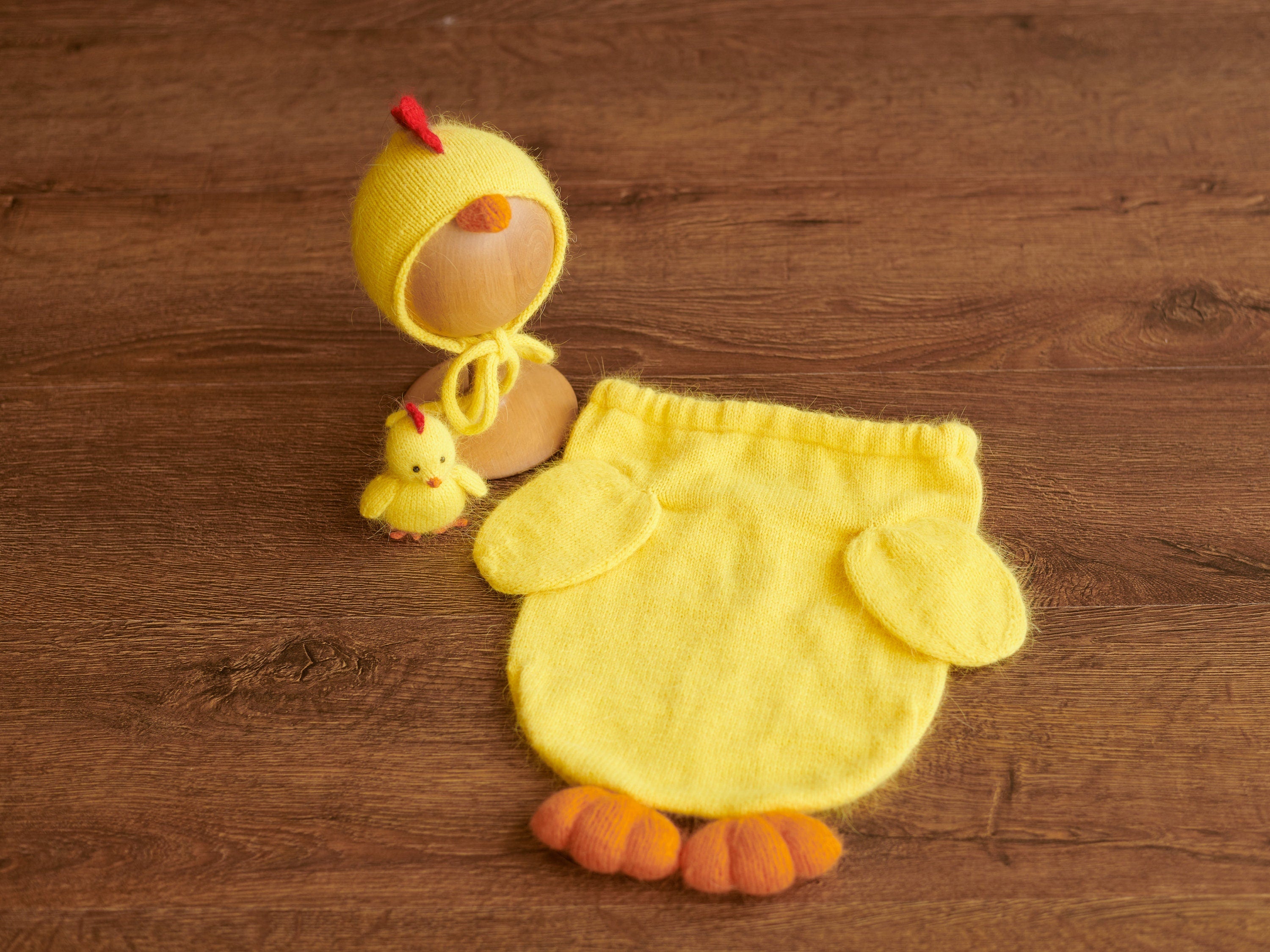Newborn Chicken Cocoon Photo Props, Newborn Photography props, Chicken Newborn Potato Pouch with Bonnet, Newborn Coming Home Outfit Chicken