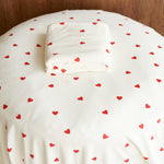 Valentine's Day Newborn Fabric Backdrop with Hearts for Newborn Photography Props, Newborn Posing Pillow, Newborn Posing Fabric Backdrop