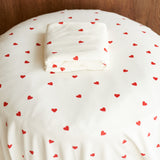 Valentine's Day Newborn Fabric Backdrop with Hearts for Newborn Photography Props, Newborn Posing Pillow, Newborn Posing Fabric Backdrop