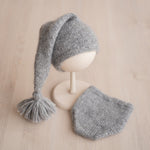 Newborn Knit Sleep Hat and Knit Bloomer for Newborn Photography Outfit, Newborn Sleep Hat, Newborn Diaper Cover, Newborn Knitted Outfit