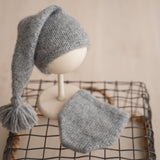 Newborn Knit Sleep Hat and Knit Bloomer for Newborn Photography Outfit, Newborn Sleep Hat, Newborn Diaper Cover, Newborn Knitted Outfit