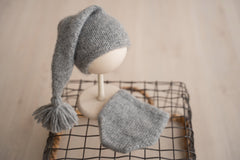 Newborn Knit Sleep Hat and Knit Bloomer for Newborn Photography Outfit, Newborn Sleep Hat, Newborn Diaper Cover, Newborn Knitted Outfit