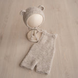 Newborn Knit Bear Hat for Newborn Photography Outfit, Newborn Teddy Bear Hat, Baby Bear Knitting Hat, Newborn Knit Outfit, Baby Shower Gift