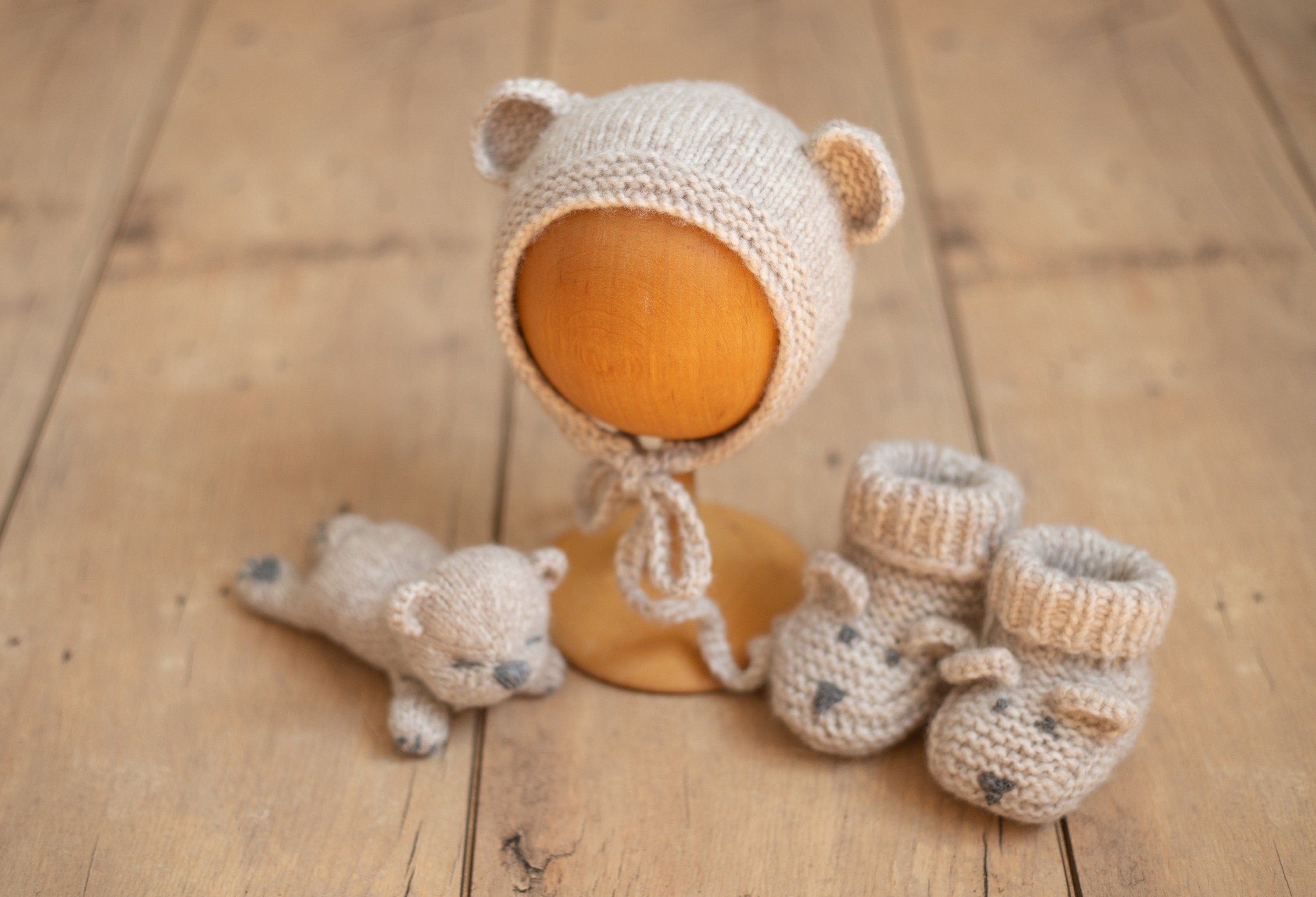 Newborn Knit Bear Hat for Newborn Photography Outfit, Newborn Teddy Bear Hat, Baby Bear Knitting Hat, Newborn Knit Outfit, Baby Shower Gift