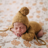 Newborn Romper Outfit with Pom Pom Hat, Newborn Boy Coming Home Outfit, Newborn Girl Romper,Newborn Knitted Outfit,Newborn Photography props