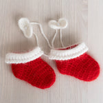 Newborn Santa Claus Outfit, Newborn Christmas Outfit, Knitted Newborn Santa Hat, Newborn Knitted Outfit, Christmas Newborn Photography Props