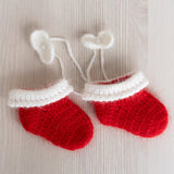 Newborn Santa Claus Outfit, Newborn Christmas Outfit, Knitted Newborn Santa Hat, Newborn Knitted Outfit, Christmas Newborn Photography Props