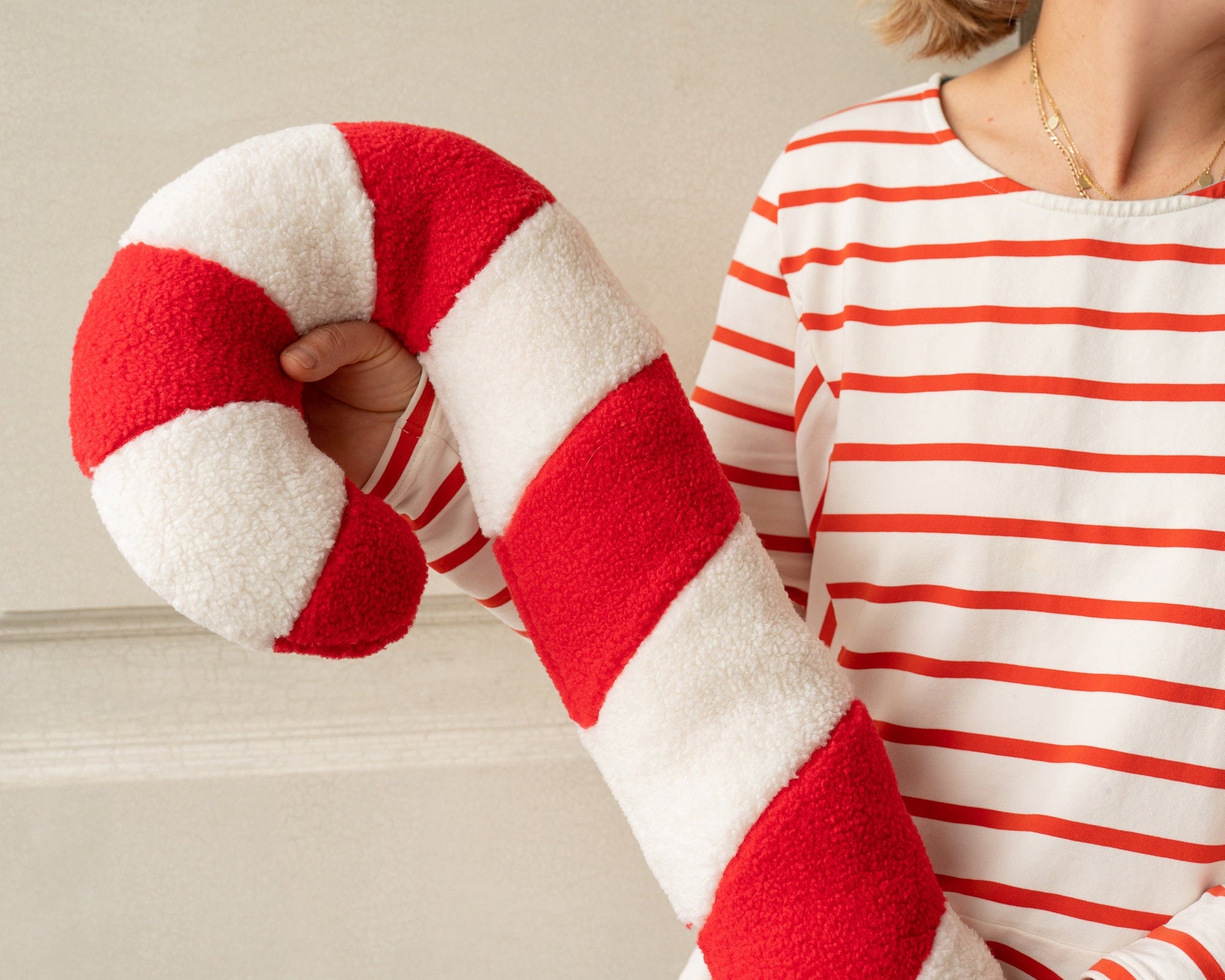 Christmas Candy Cane Pillow for Newborn Photography Props, Newborn Christmas Photo Props, Newborn Posing Pillow, Newborn Lollipop Pillow