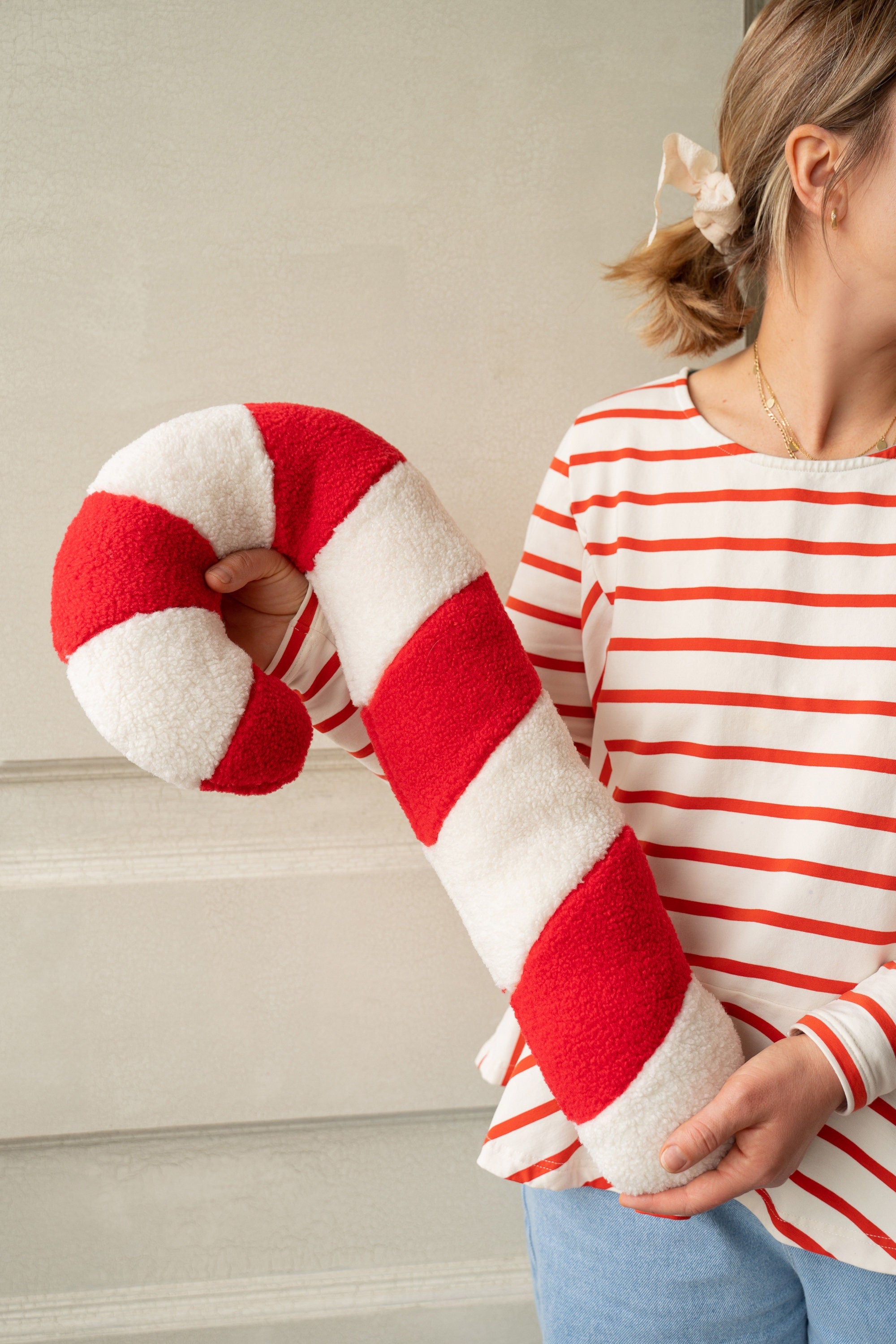 Christmas Candy Cane Pillow for Newborn Photography Props, Newborn Christmas Photo Props, Newborn Posing Pillow, Newborn Lollipop Pillow